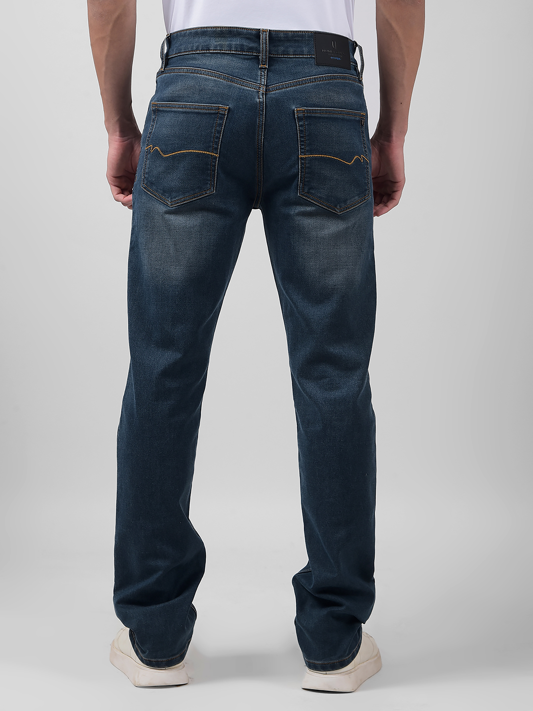 Numero Uno Men Solid Dark Blue Jeans